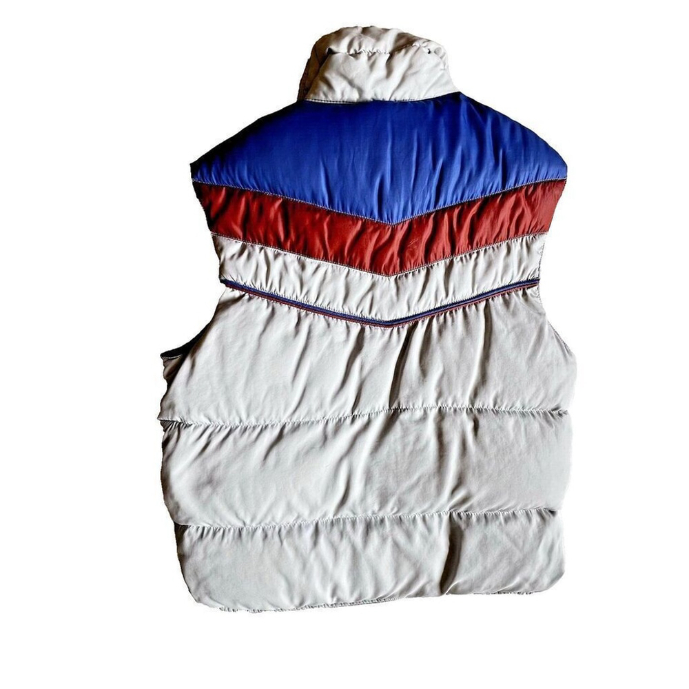 Campusport vest front unisex button sleeveless winter warm multicolor size L - Picture 6 of 9